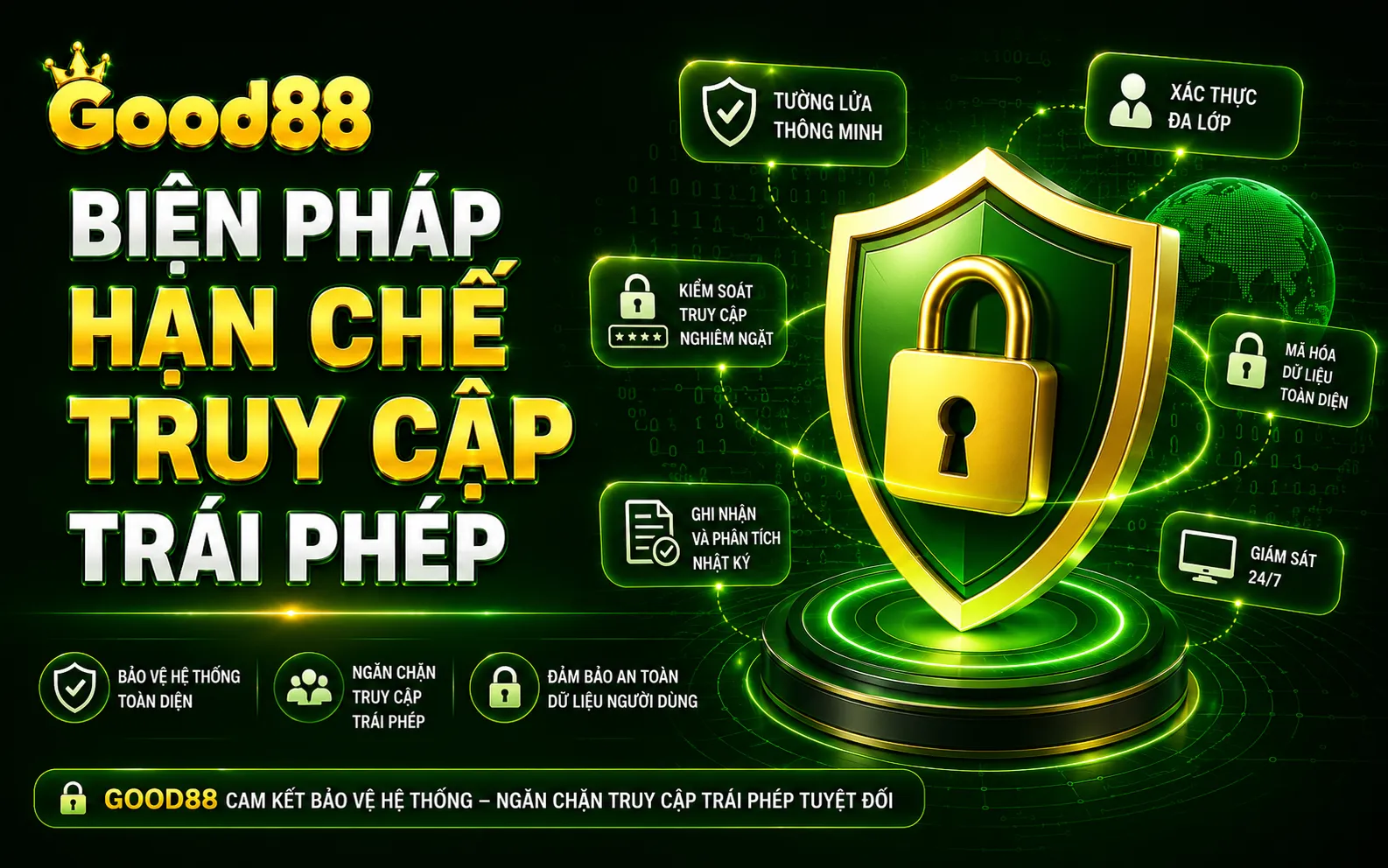 Chính Sách Bảo Mật Good88 – Cách Thu Thập Và Bảo Vệ Dữ Liệu 2 Biện pháp hạn chế truy cập trái phép